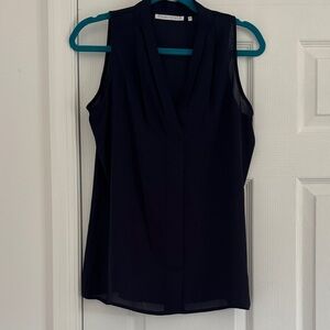 Violet & Claire Navy Sleeveless Blouse